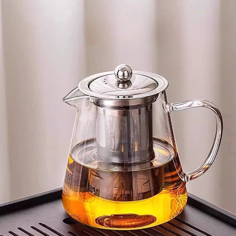 Glass Tea Kettle Precision Infuser Glass With Whistle