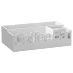Coffee Bar Organizer,  5 Compartments Coffee, & Condiments Premium Storage Organizer
