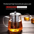 Glass Tea Kettle Precision Infuser Glass With Whistle