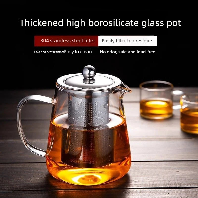 Glass Tea Kettle Precision Infuser Glass With Whistle
